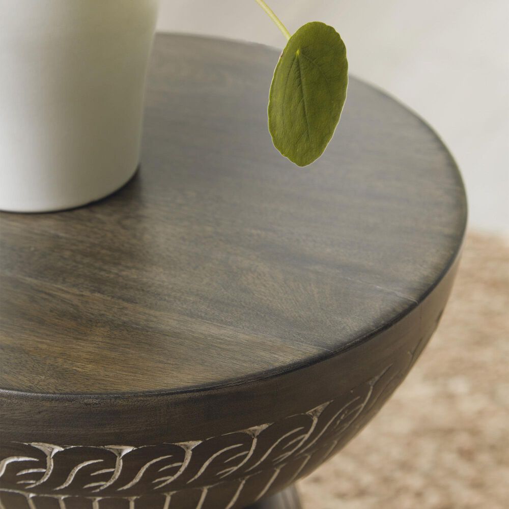 Ashley Hadcher Accent Table in Warm Brown and Cream, , large