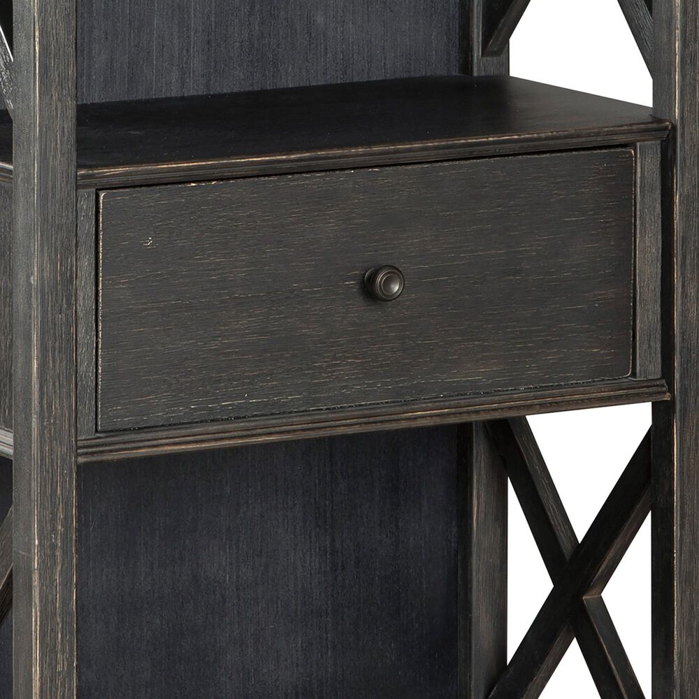 Ashley Tyler Creek 3-Shelf Display Cabinet in Antique Black and Gray, , large
