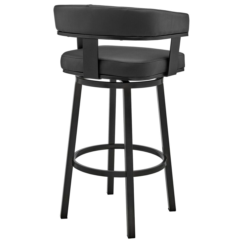 Armen Living Cohen 26&quot; Swivel Counter Stool in Black, , large