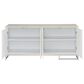 Steve Silver Mike 4-Door Sideboard in White, Gray, Yellow, Bronze and Chrome, , large