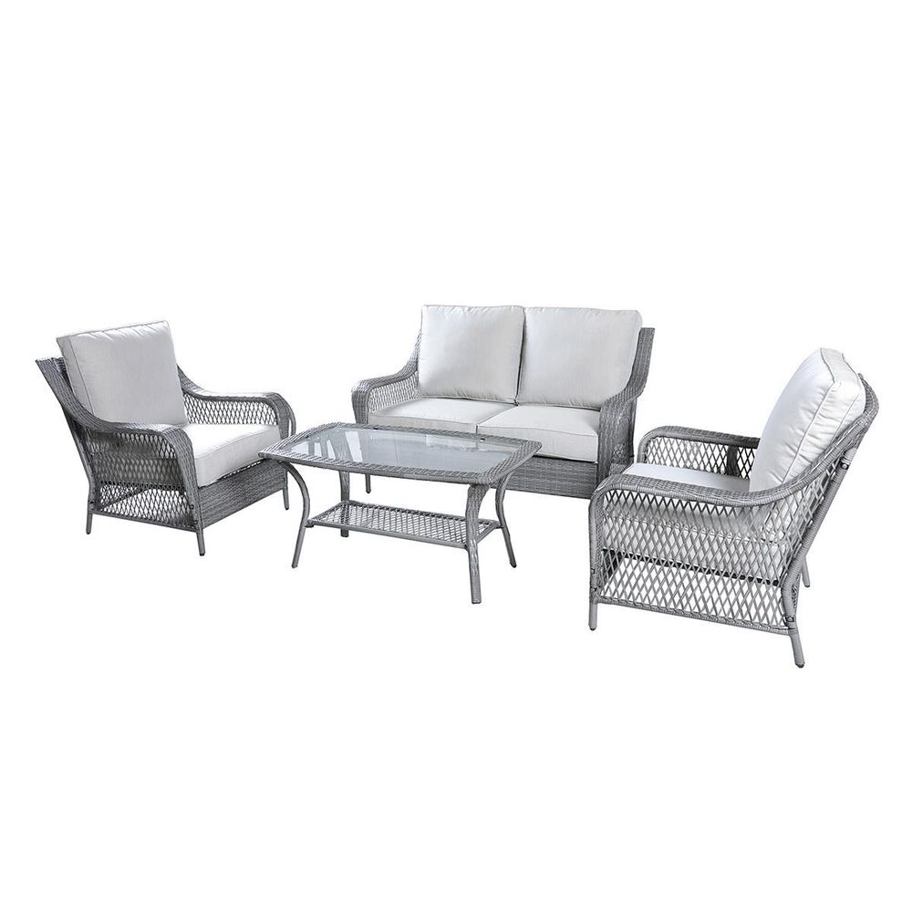 Gathercraft Essen 4-Piece Chat Set in Gray, , large