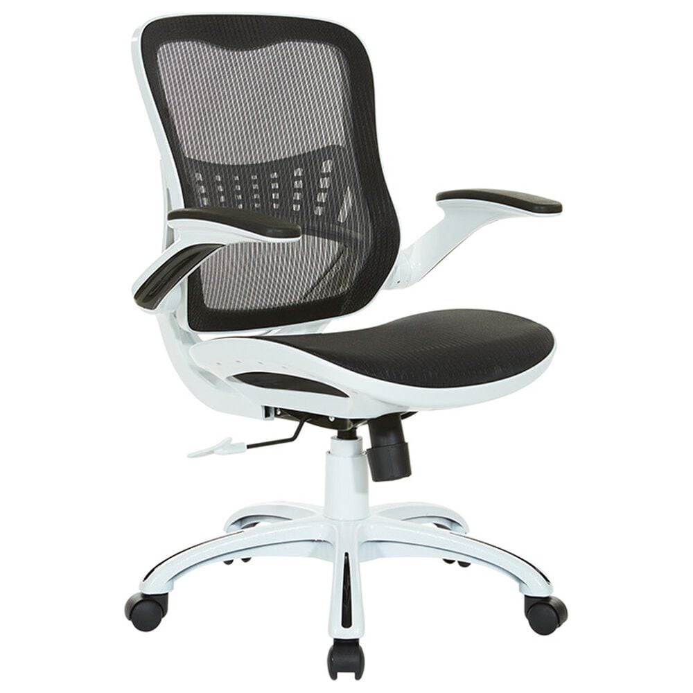 OSP Home Riley Mesh Back Office Chair in Black, , large
