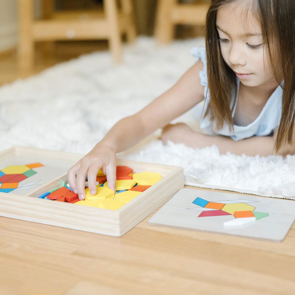 Melissa &amp; Doug Pattern Blocks and Boards Classic Toy, , large