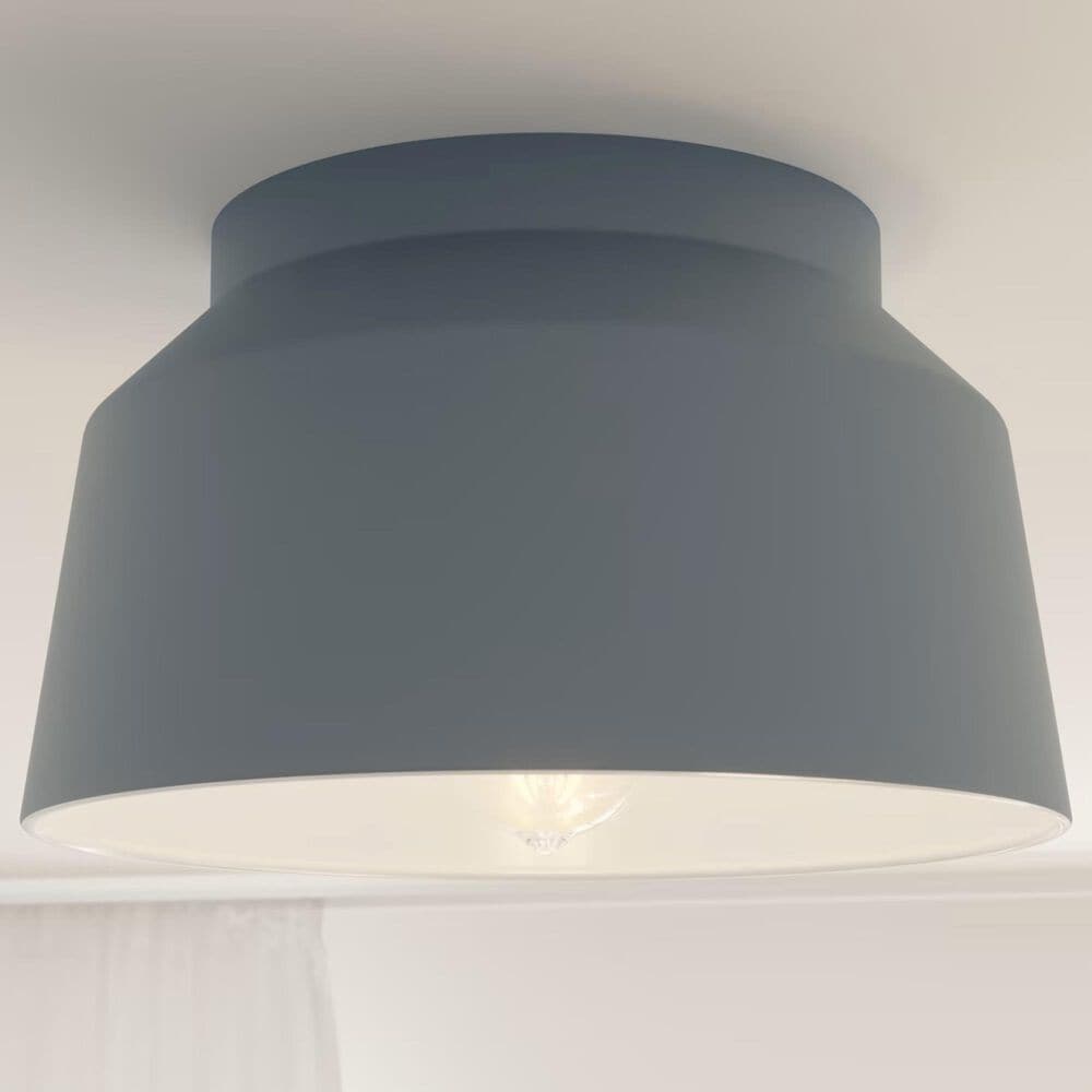 Hunter Cranbrook 1-Light Flush Mount in Indigo Blue, , large