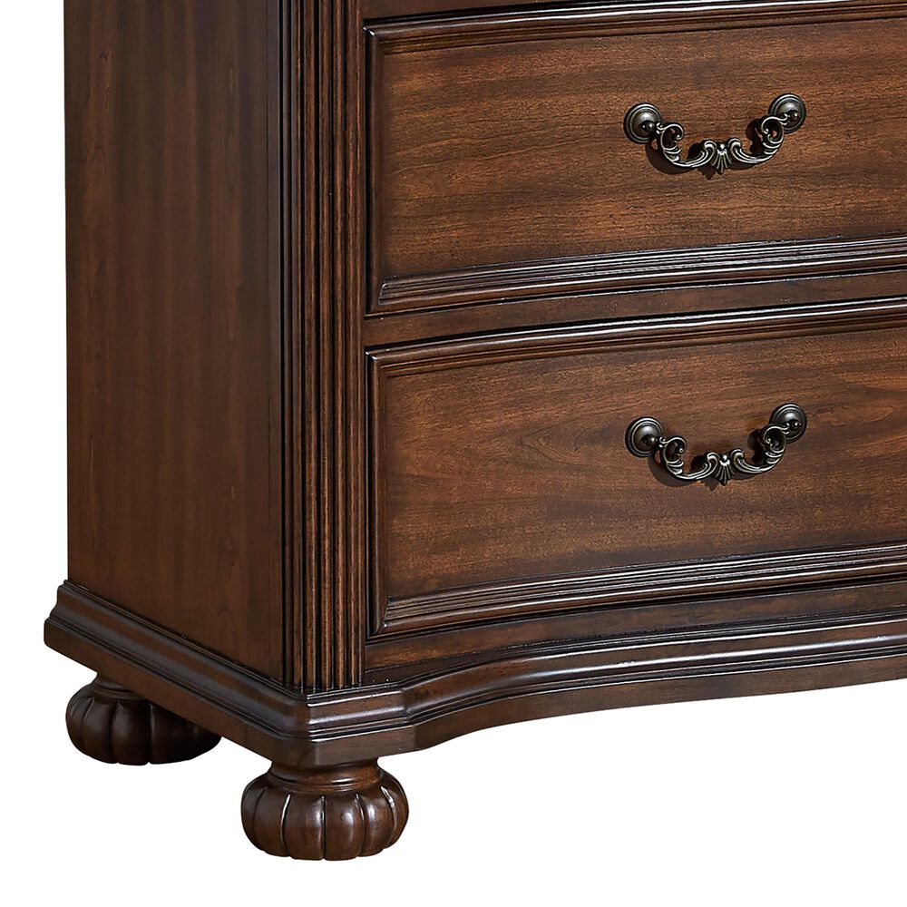 Ashley Lavinton 7-Drawer Dresser and Mirror in Cherry Brown, , large
