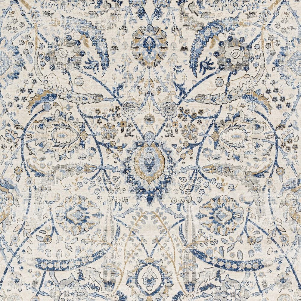 Surya Indigo 8&#39;7&quot; x 12&#39;4&quot; Denim, Navy, Mustard, Gray, Charcoal, Black, Beige and Off-White Area Rug, , large