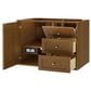 James Martin Laurent 36" Single Bathroom Vanity in Honey Oak with 3 cm Eternal Jasmine Pearl Silestone Top and Rectangular Sink, , large