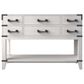 Lexora Home Norwalk 48" Single Bathroom Vanity in White Oak with White Quartz Top and Rectangular Sink, , large
