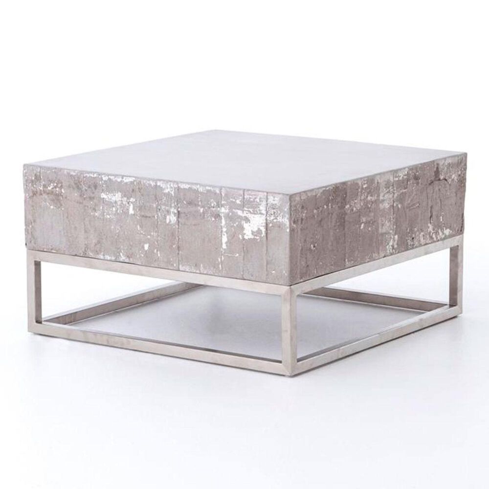 Four Hands Constantine Concrete And Chrome Coffee Table , , large
