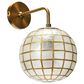 Creative Coop Ollie Wall Sconce with Detail in Brass, , large