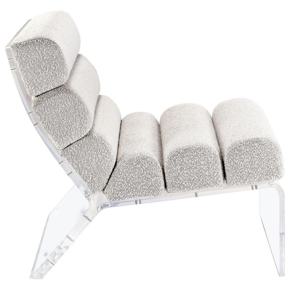 Coaster Serreta Acrylic Armless Chair in Ivory, , large