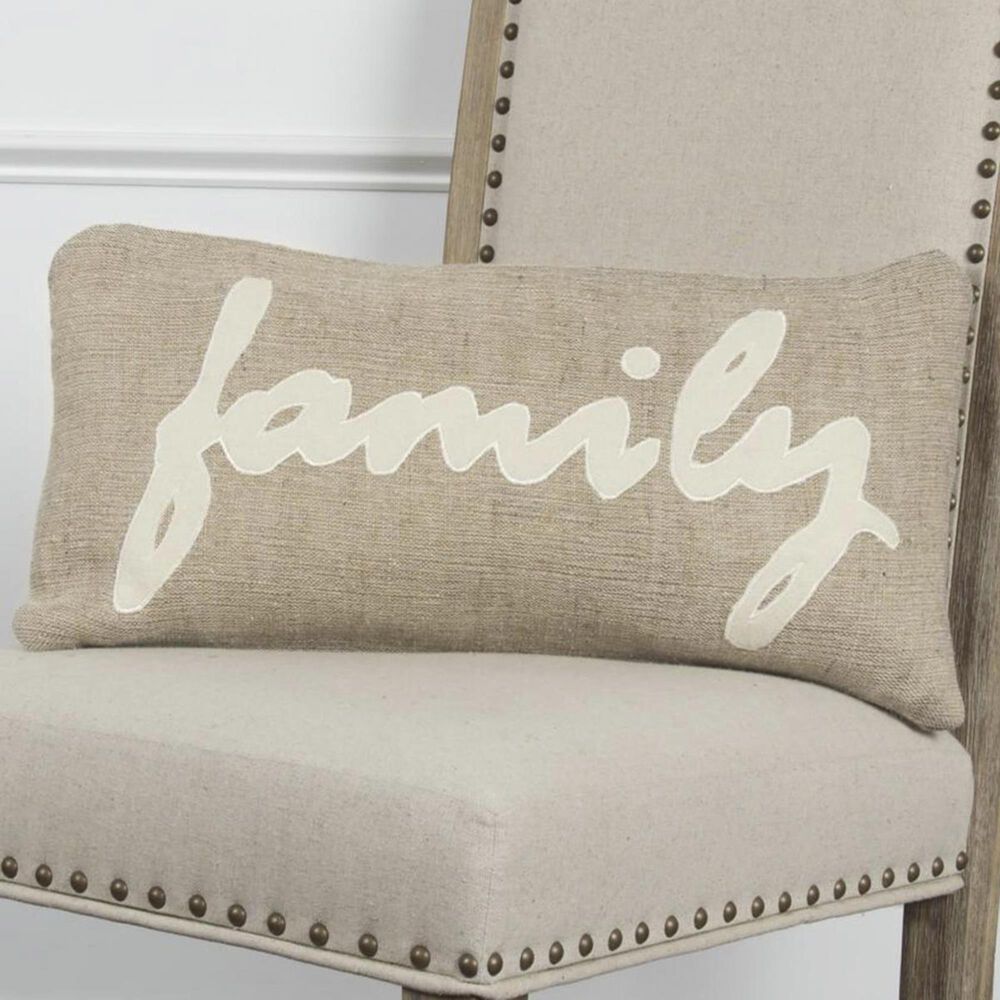 Rizzy Home 11" x 21" Pillow Cover in Brown and Cream, , large