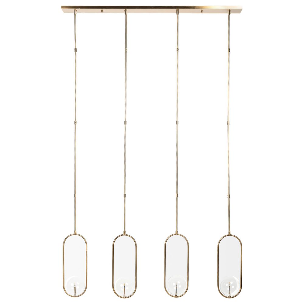Mercana Benzar II 4-Light Chandelier in Antiqued Gold, , large