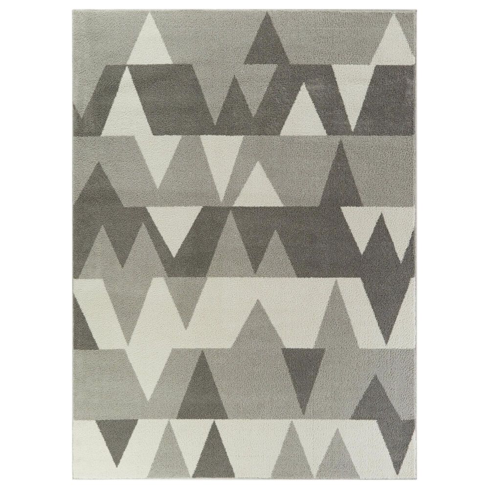 Balta Rugs Modern Geometric 2'2" x 7' Grey Runner NFM