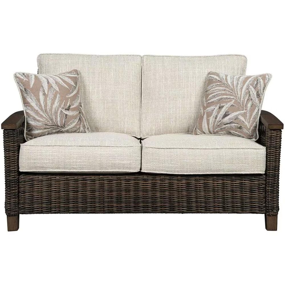 Ashley Paradise Trail Loveseat in Medium Brown, , large