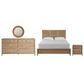 Universal Furniture Weekender 4-Piece Queen Panel Bedroom Set in Sand Dune and Natural, , large