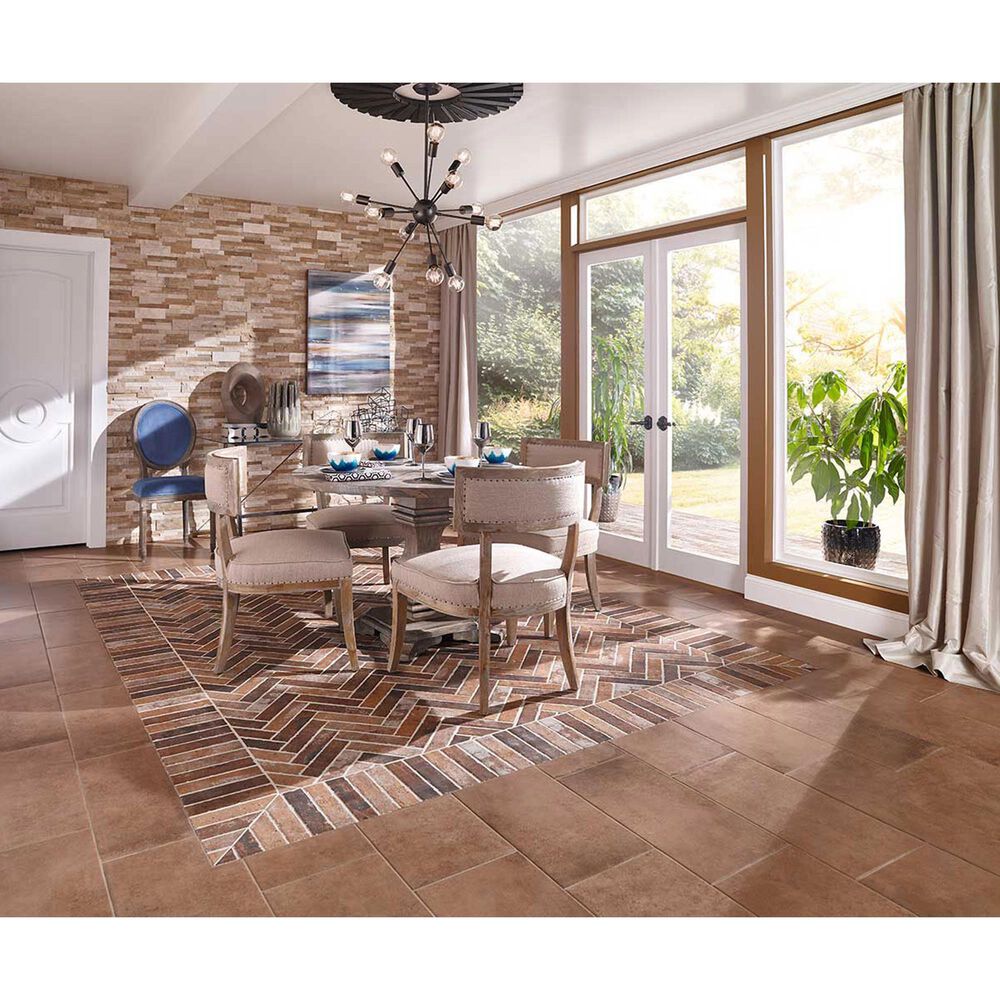 MS International Brickstone Red 2&quot; x 10&quot; Porcelain Tile, , large