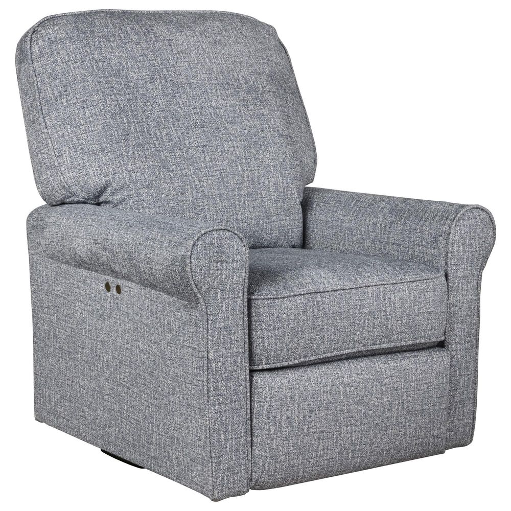 Best Home Furnishings Illusion Power Swivel Recliner in Denim, , large