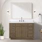 Lexora Home Abbey 48" Single Bathroom Vanity in Grey Oak with 2 cm White Carrara Marble Top and Rectangular Sink, , large