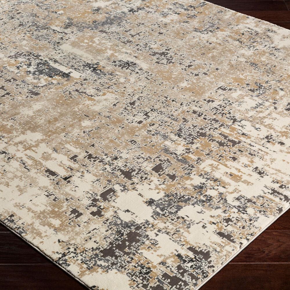 Surya Pune Light Beige, Tan, Dark Brown, Black and Charcoal 7&#39;10&quot; x 10&#39;2&quot; Area Rug, , large