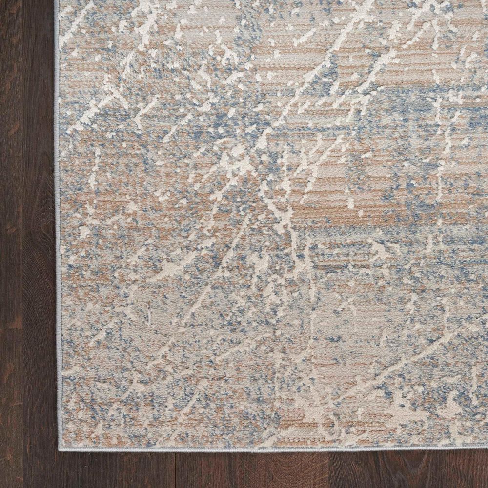 Nourison Exhale 2&#39;2&quot; x 7&#39;6&quot; Beige and Blue Runner, , large