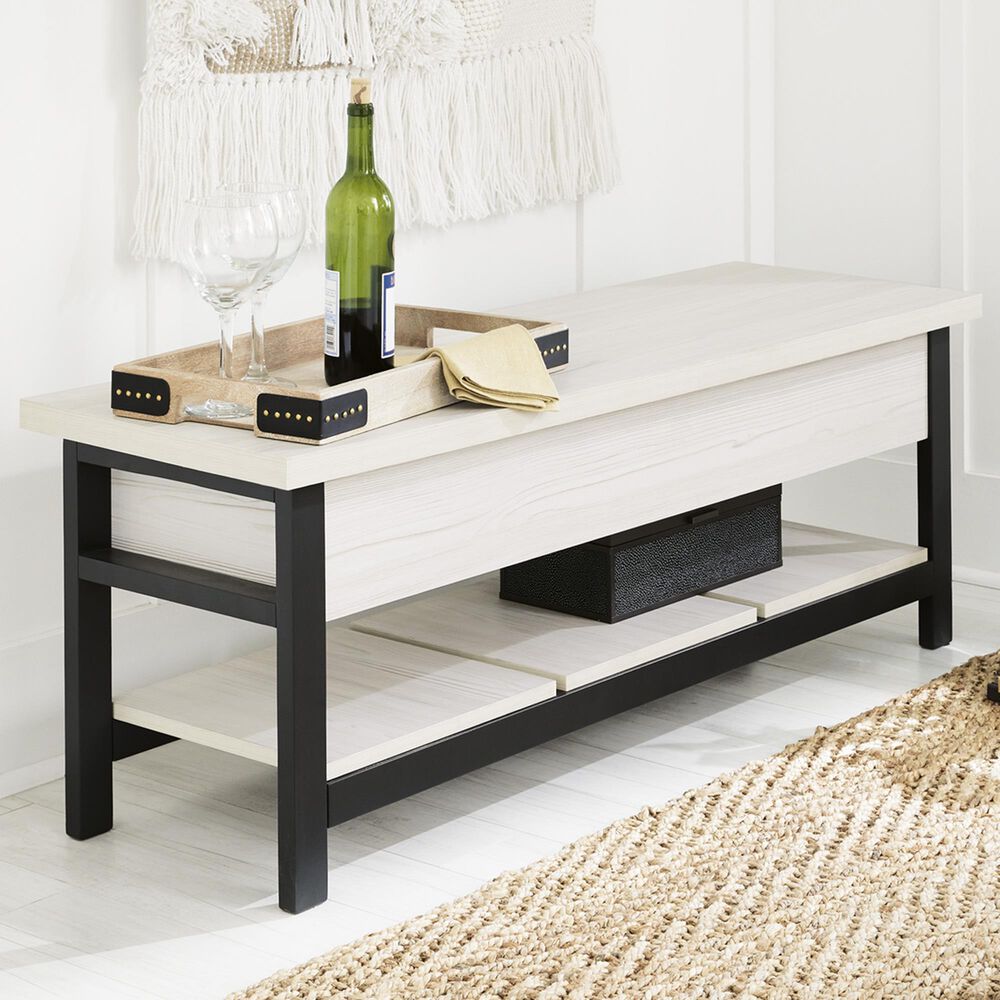 Ashley Rhyson Storage Bench in White and Black, , large