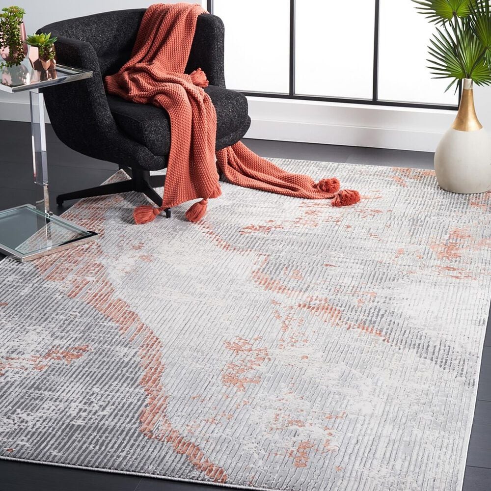 Safavieh Invista 5&#39;3&quot; x 7&#39;6&quot; Grey and Light Grey Area Rug, , large