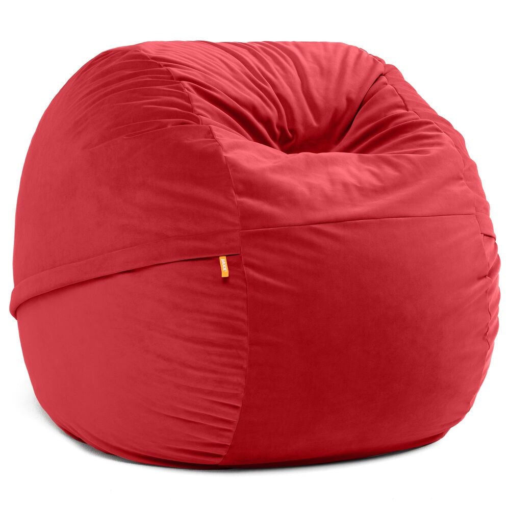 Jaxx Saxx 4" Large Round Bean Bag Chair in Merlot, , large