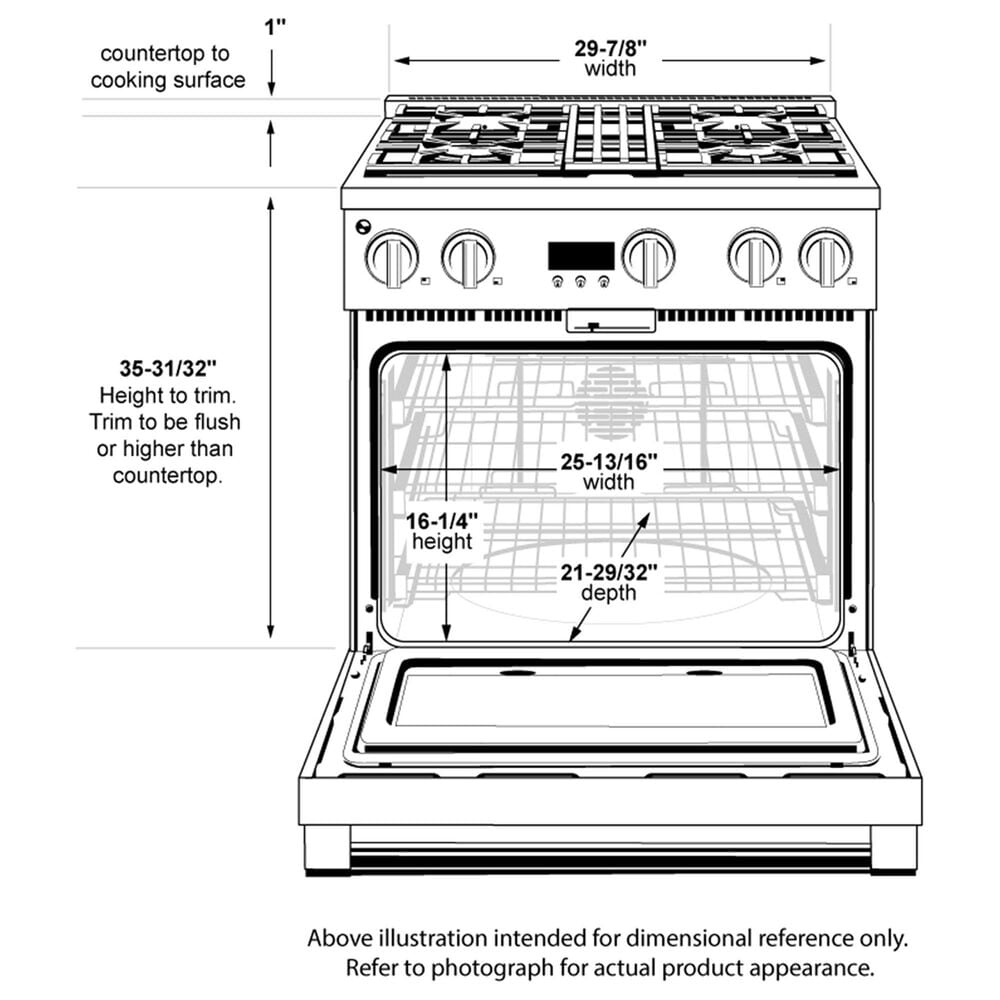 Monogram 30&quot; Dual-Fuel Professional Range with 4 Burners in Stainless Steel, , large