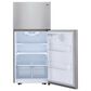 LG 20 Cu. Ft. Top Freezer Refrigerator Reversible Door in Stainless Steel, , large