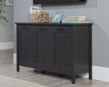 Sauder Horizontal Storage Cabinet in Raven Oak, , large