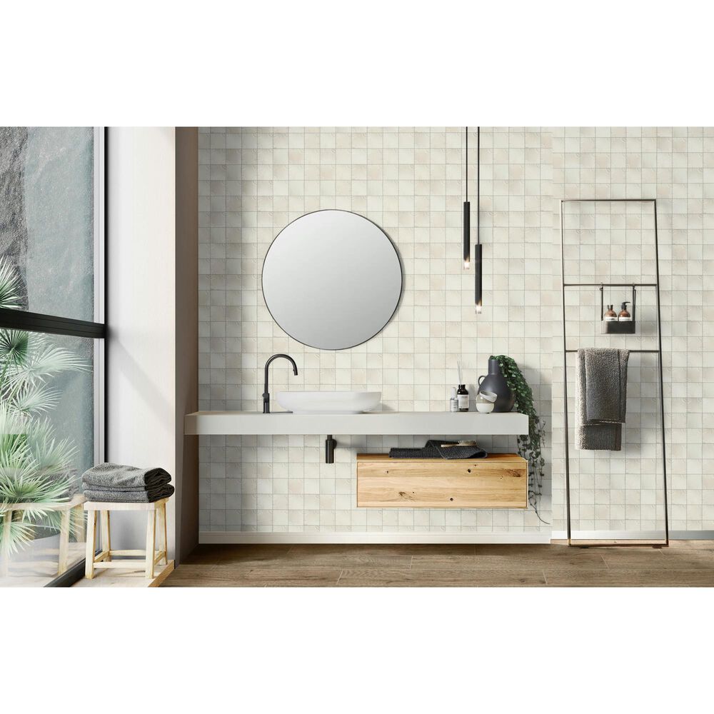 Dal-Tile Relicca Deckle 4" x 4" Square Circle Ceramic Tile, , large
