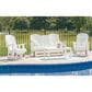 Ashley Hyland Wave Patio Glider Loveseat in White, , large