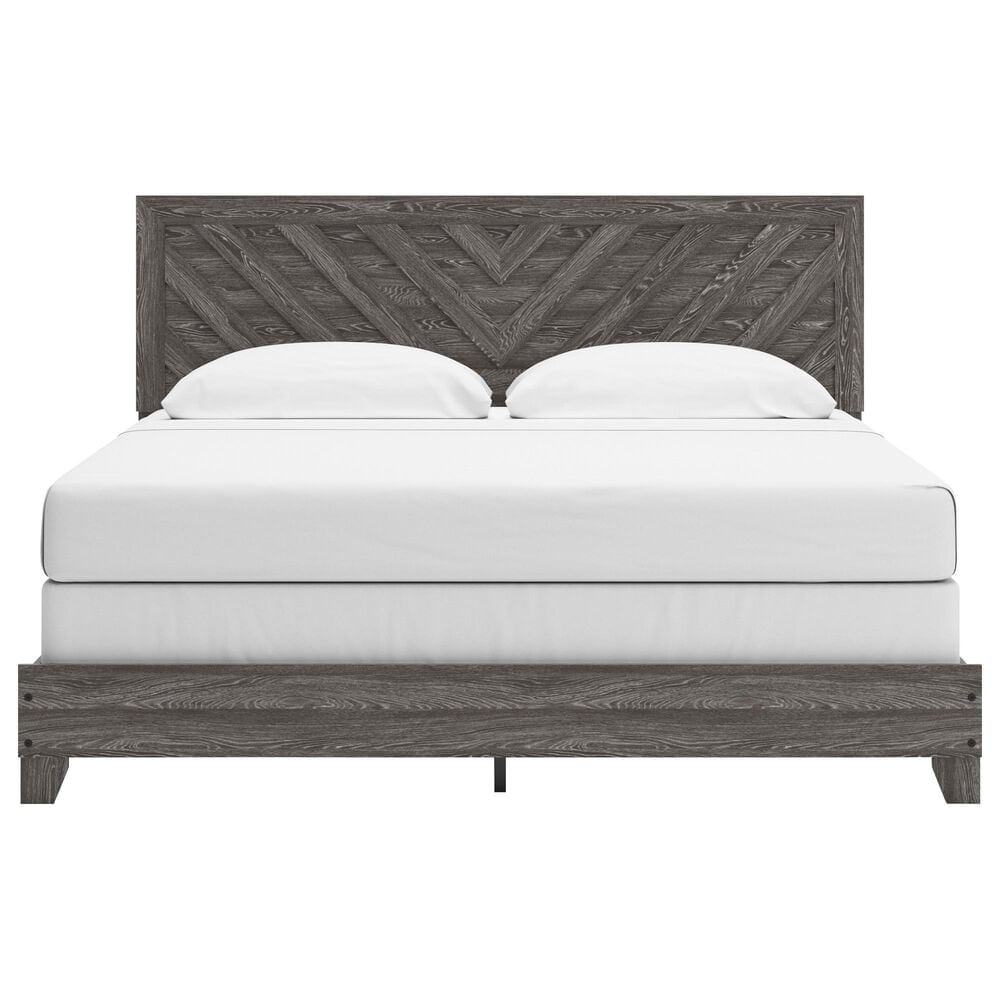 Ashley Sylveri 4-Piece King Bedroom Set in Gray Laminate, , large