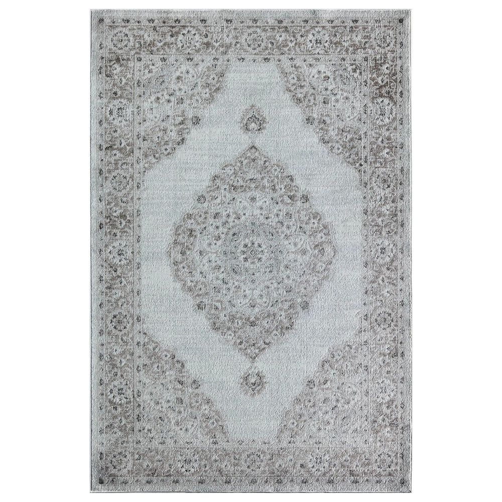 Rugs America Samina Natural Linens 5"3" x 7" Gray and Beige Area Rug, , large