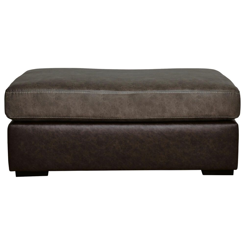 Ashley Castille Way Oversized Accent Ottoman in Fossil, , large
