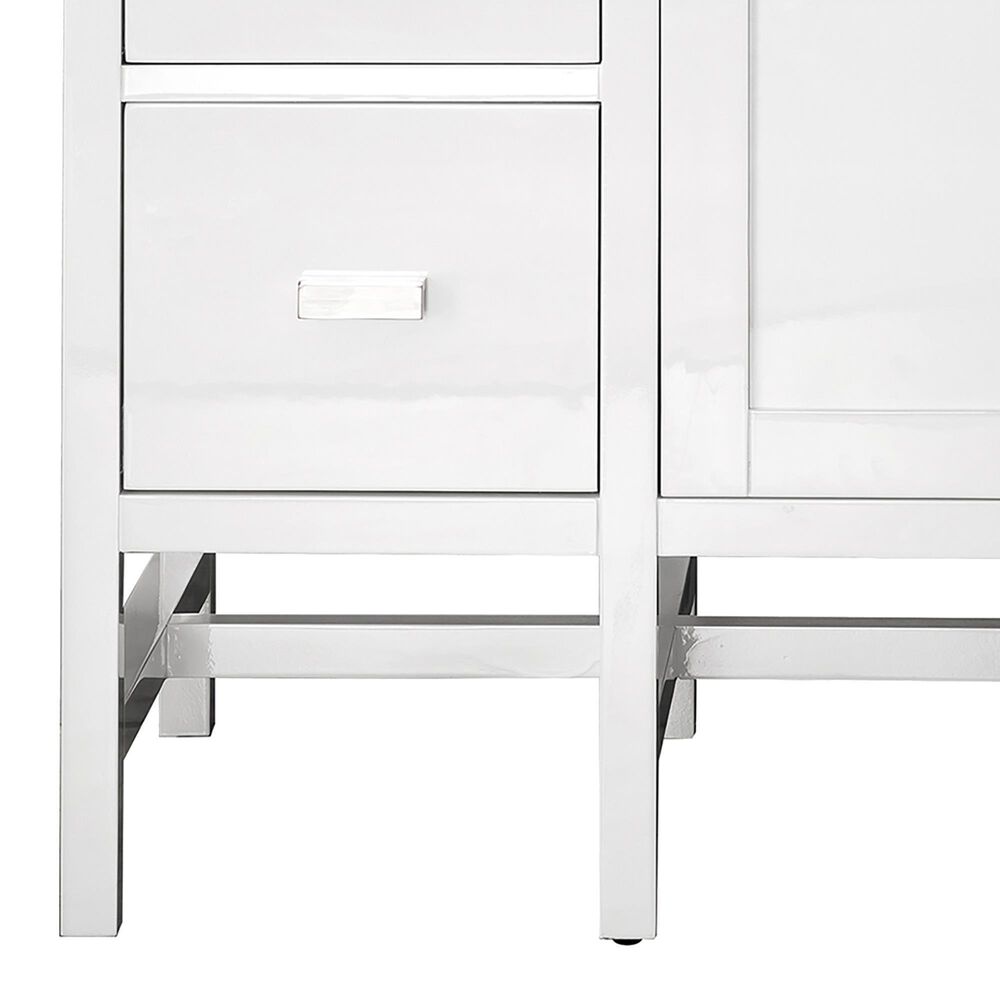 James Martin Vanities Addison 48&quot; Single Bathroom Vanity in Glossy White with 3 cm Eternal Jasmine Pearl Quartz Top and Rectangular Sink, , large