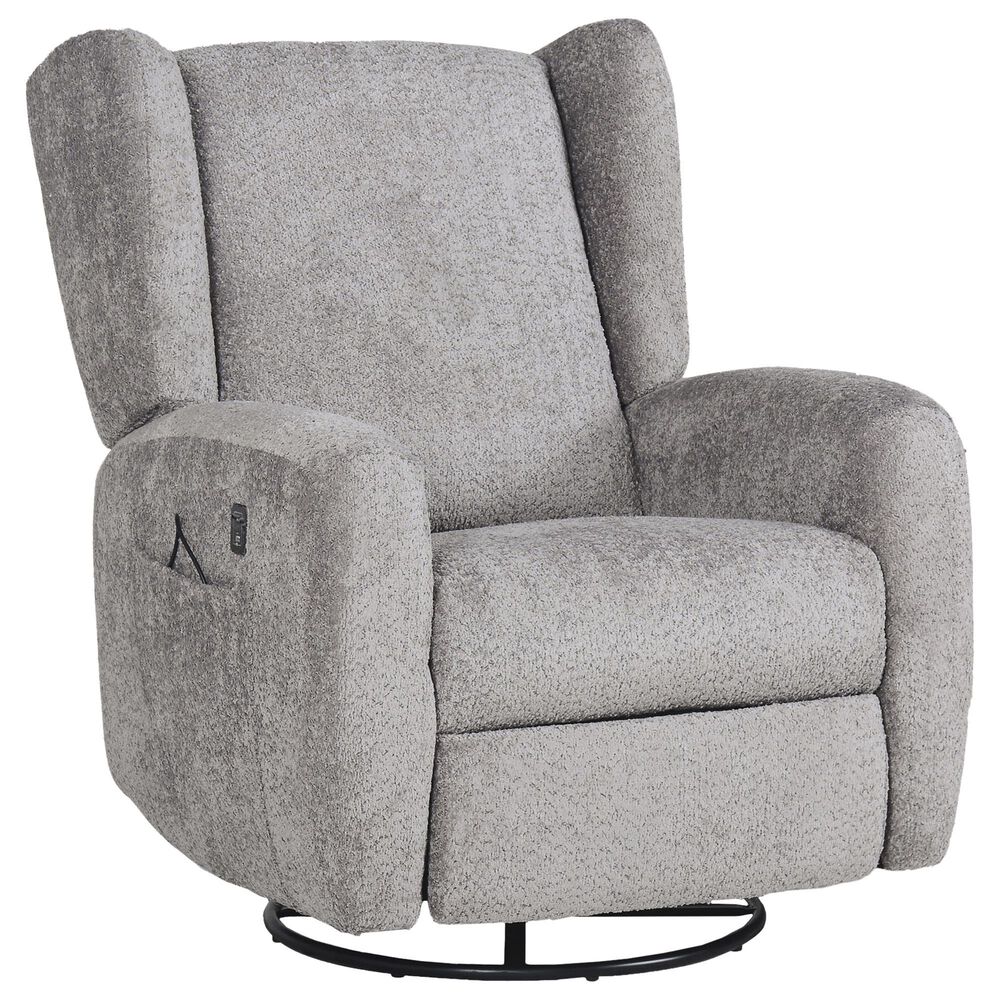 Eastern Shore Chloe Rocking Power Glider Recliner in Ash, , large