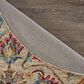 L&R Resources Sinuous Floral Oasis 4" Round Beige Area Rug, , large