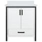 Lexora Home Ziva 30" Single Bathroom Vanity in White with 2 cm White Cultured Marble Top and Rectangular Sink, , large