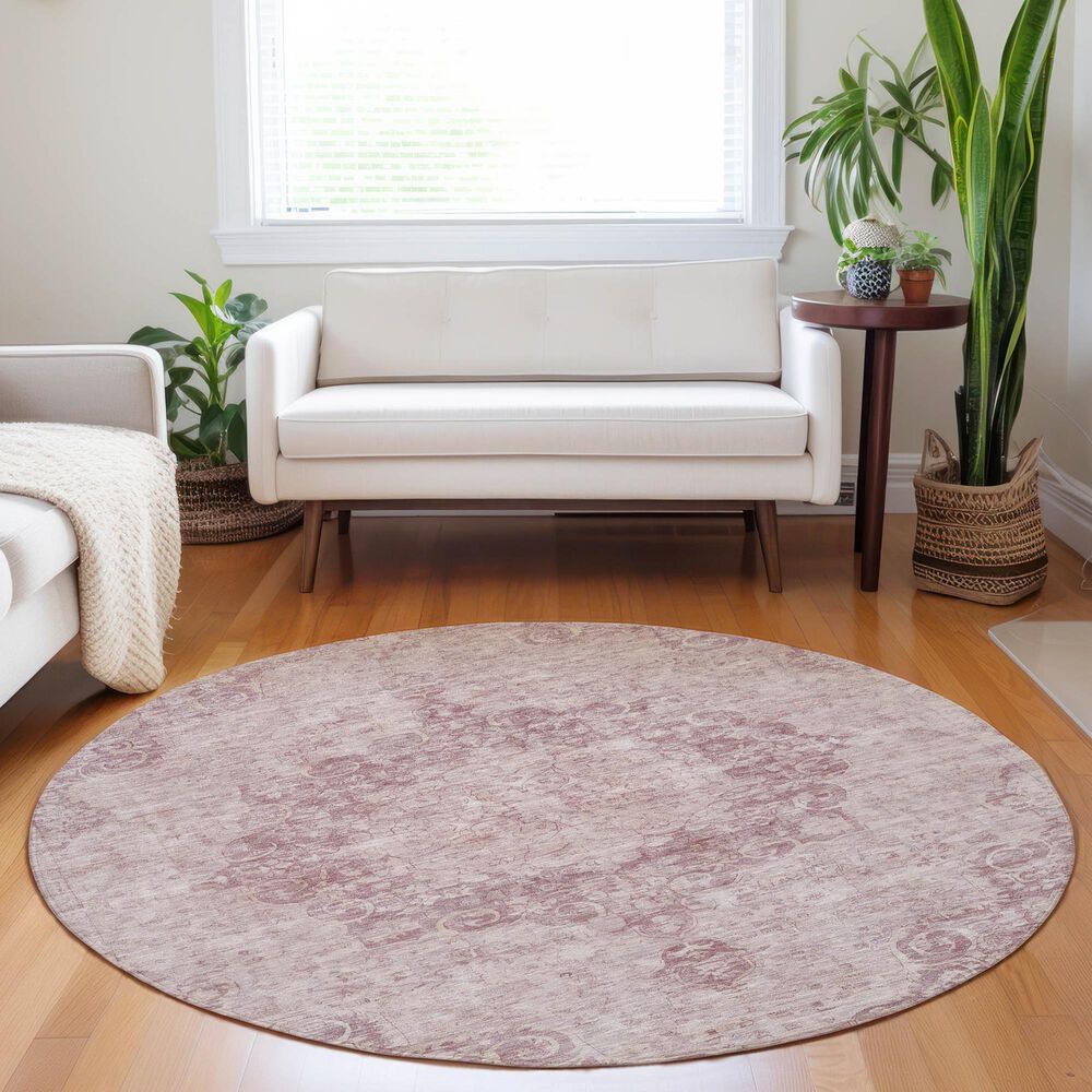 Dalyn Rug Company Tabrook TB5 Pink 8&#39; Round Area Rug, , large