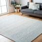 Safavieh Micro-Loop MLP353M 5" x 8" Blue and Ivory Area Rug, , large