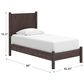 Ashley Pamytta Twin Panel Platform Bed in Rich Brown, , large