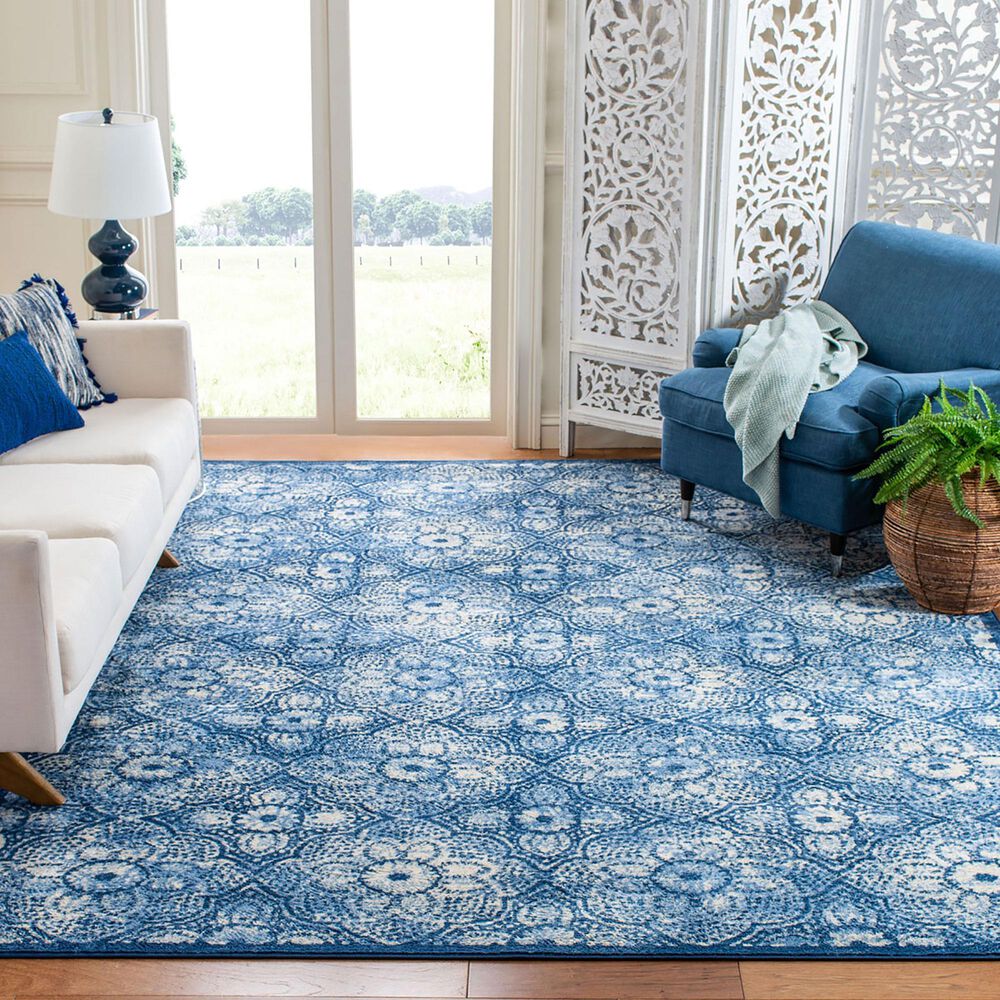 Safavieh Martha Stewart 10&#39; x 13&#39; Navy and Creme Area Rug, , large