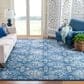 Safavieh Martha Stewart 10" x 13" Navy and Creme Area Rug, , large