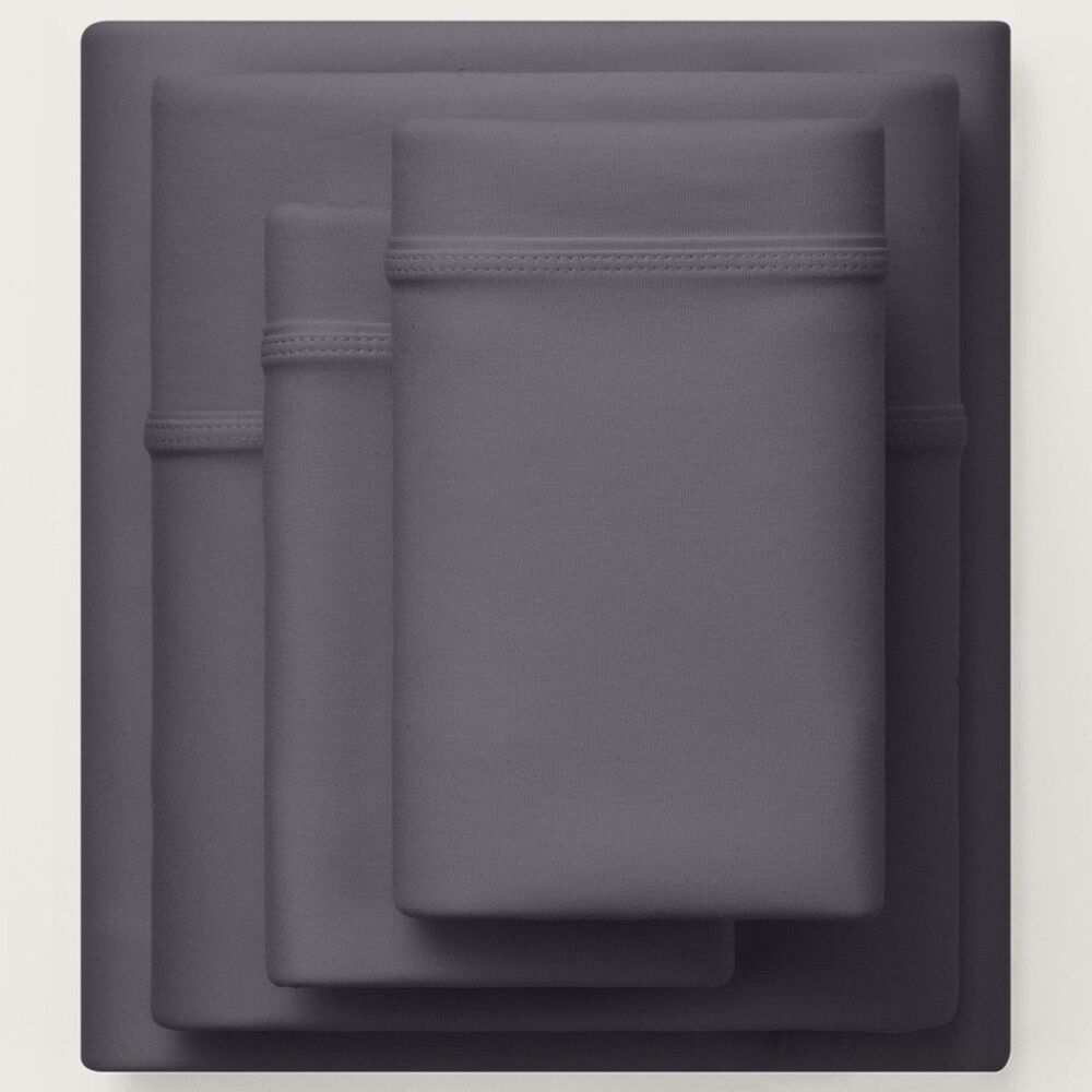 Purple SoftStretch 5-Piece Split King Sheet Set in Stormy Grey, , large