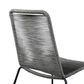 Blue River Shasta Outdoor Dining Chair with Gray Rope Seat in Black (Set of 2), , large