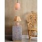 Jamie Young Nola Blown Glass Table Lamp with Raffia Shade in Pink, , large