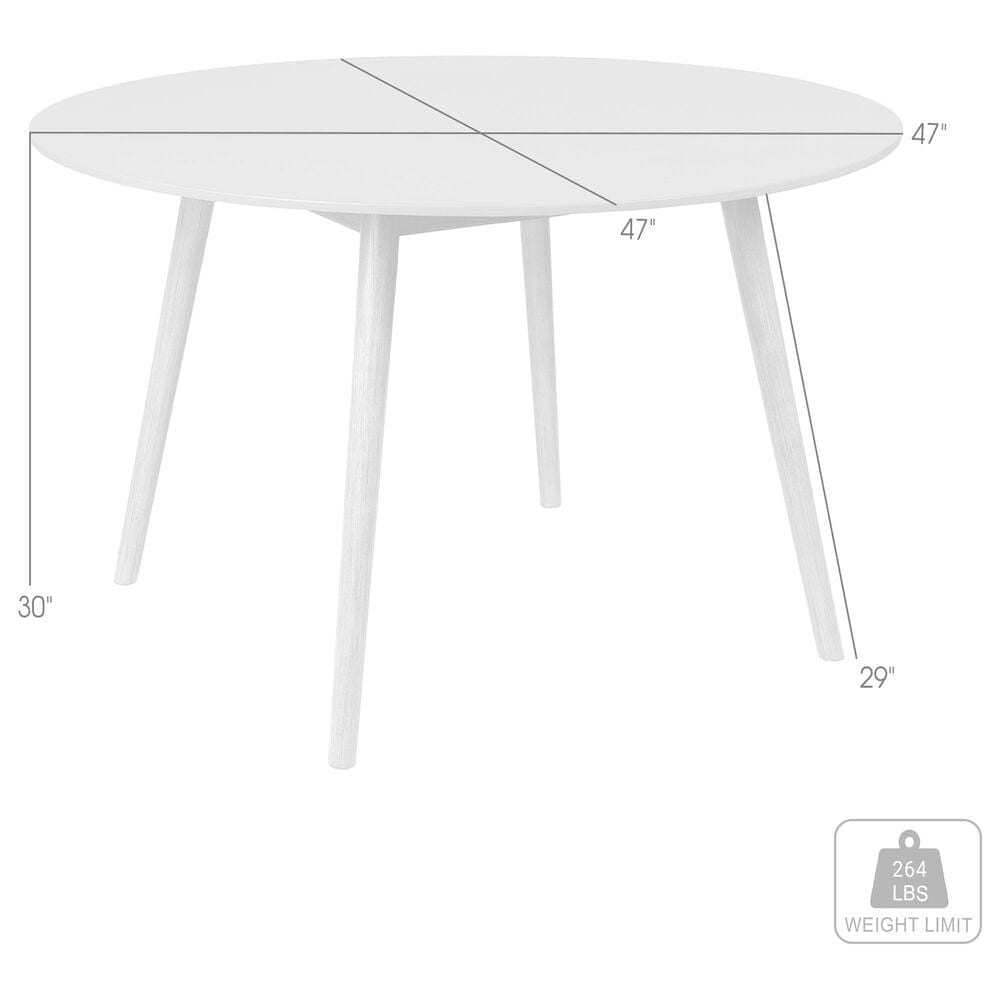 Blue River Kylie 47" Outdoor Round Dining Table in Grey and Dark Eucalyptus, , large