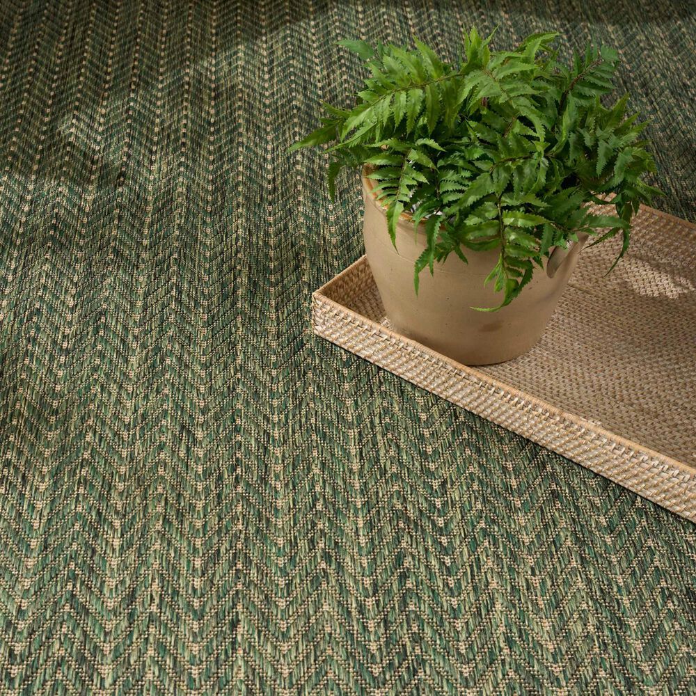 Nourison Horizon HOZ02 Green 8&#39; x 10&#39; Indoor/Outdoor Area Rug, , large